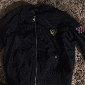 Black badge bomber jacket